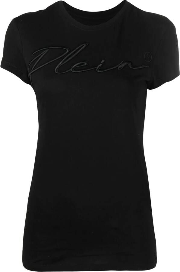 Philipp Plein T-shirt met geborduurd logo Zwart