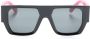 Philipp Plein Eyewear Zonnebril met rechthoekig montuur Zwart - Thumbnail 1