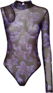 Philipp Plein Body met bloemenprint Zwart