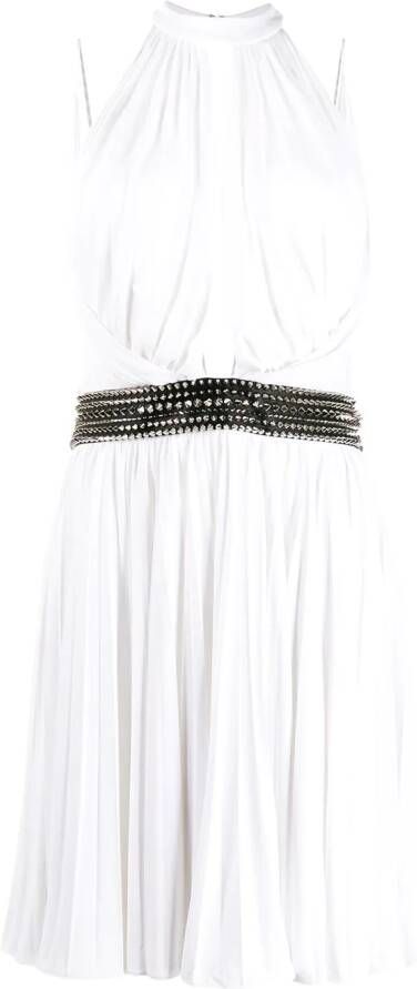 Philipp Plein Gedrapeerde mini-jurk Wit