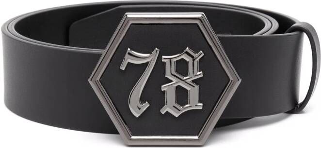 Philipp Plein Gespriem met logo Zwart