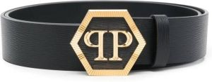Philipp Plein Gespriem met logo Zwart