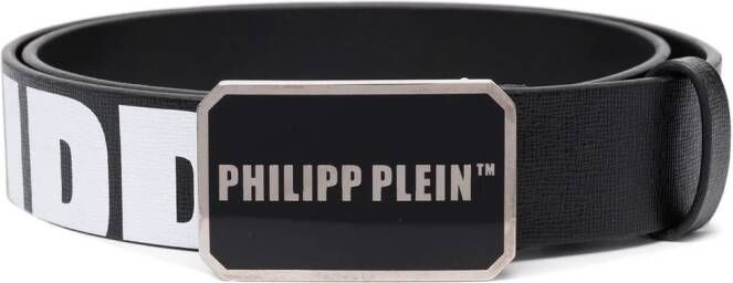 Philipp Plein Gespriem met logoplakkaat Zwart