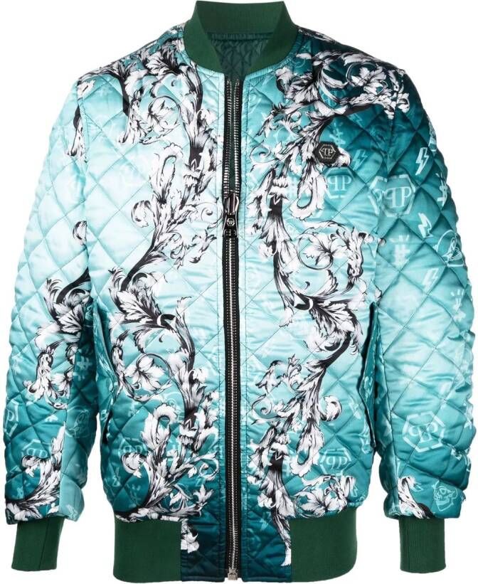 Philipp Plein Gewatteerd jack Groen