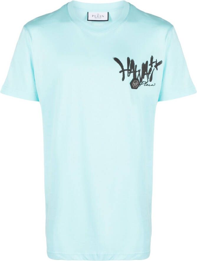 Philipp Plein Overhemd met print Blauw