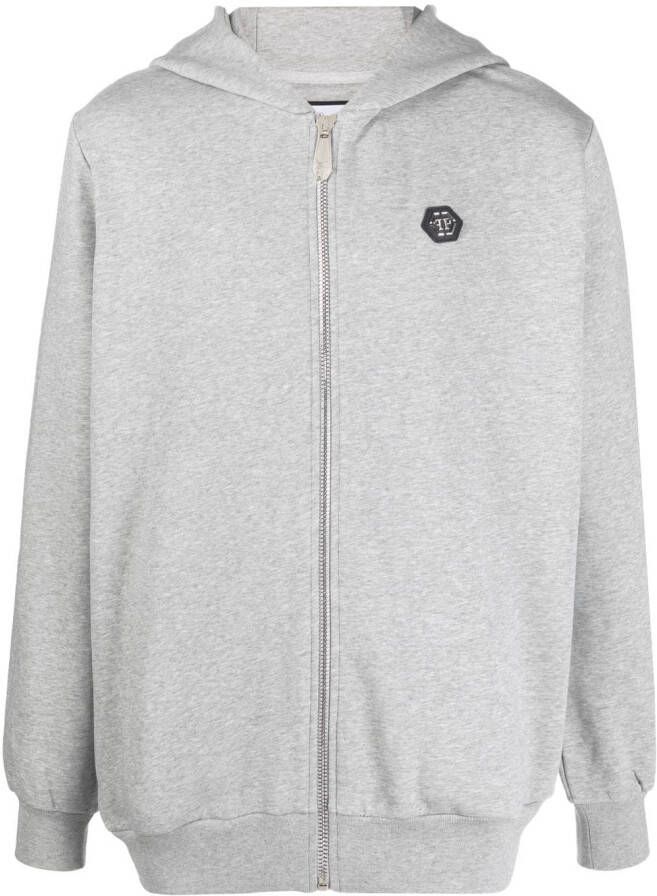 Philipp Plein Hoodie met rits Grijs