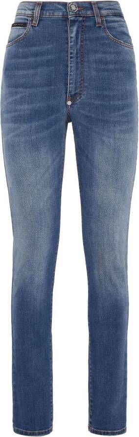 Philipp Plein high-rise skinny jeans Blauw