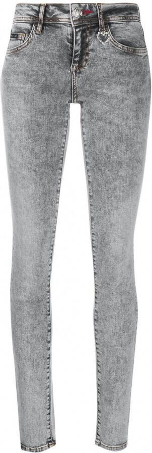 Philipp Plein High waist jeans Grijs