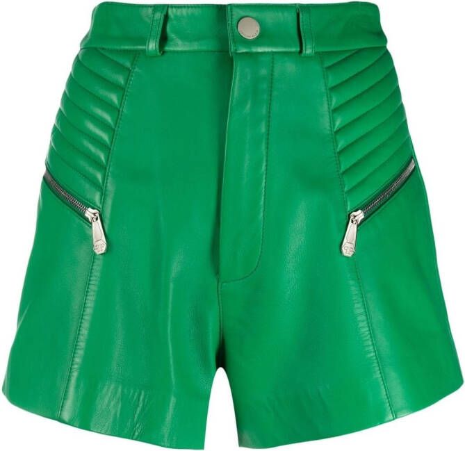 Philipp Plein High waist shorts Groen