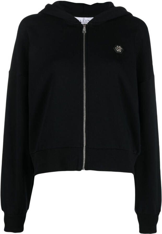 Philipp Plein Hoodie met doodskop Zwart