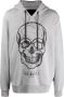 Philipp Plein Hoodie met doodskopprint Grijs - Thumbnail 1