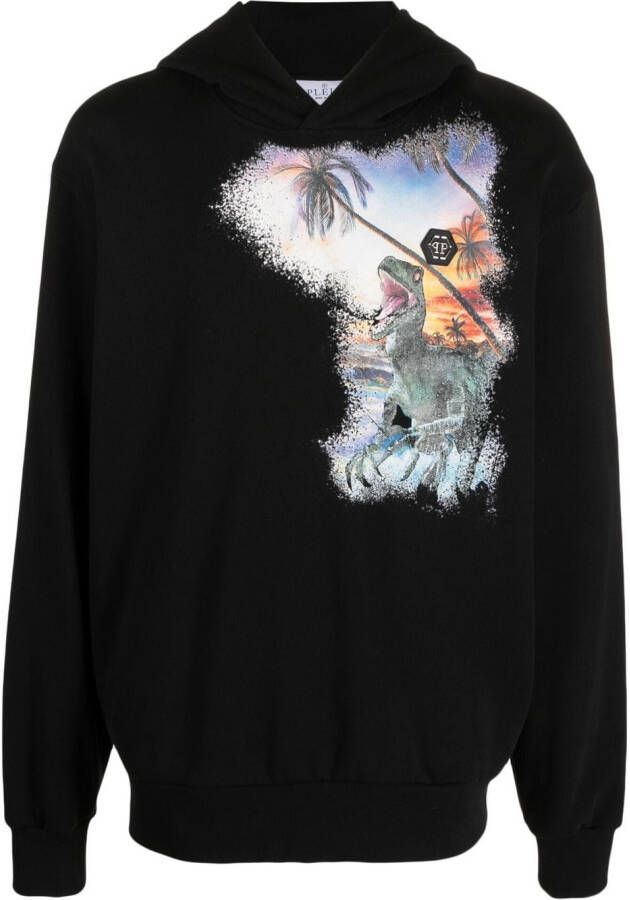 Philipp Plein Hoodie met grafische print Zwart