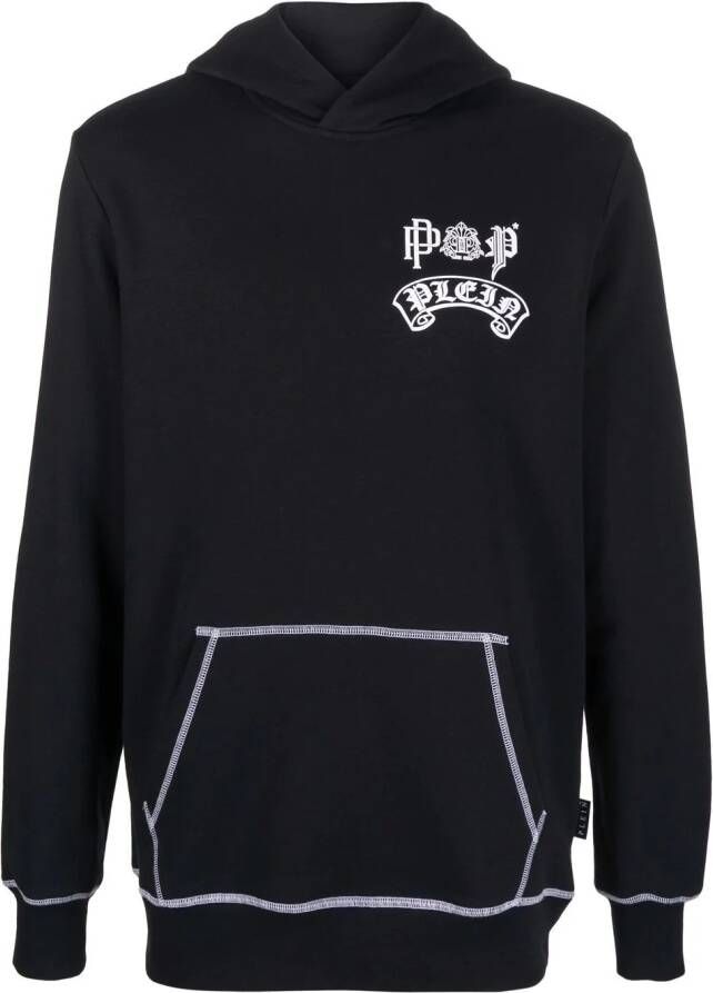 Philipp Plein Hoodie met logoprint Zwart