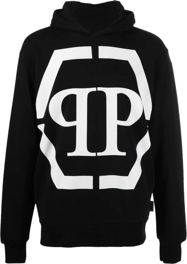 Philipp Plein Hoodie met logoprint Zwart