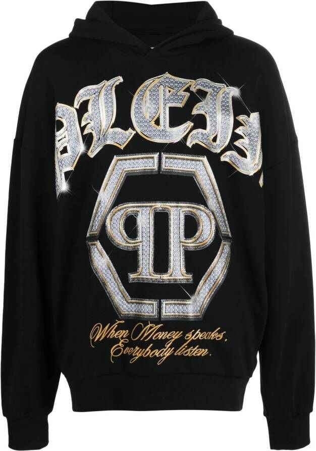 Philipp Plein Hoodie met logoprint Zwart