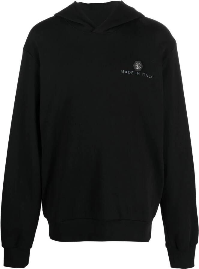 Philipp Plein Hoodie met logoprint Zwart