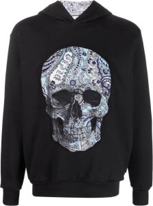 Philipp Plein Hoodie met paisley-print Zwart