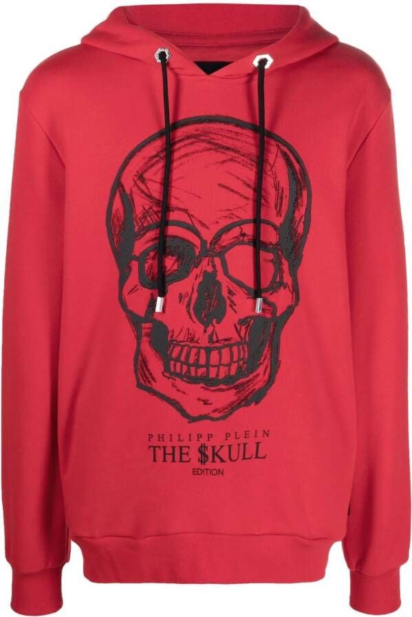 Philipp Plein Hoodie met print Rood