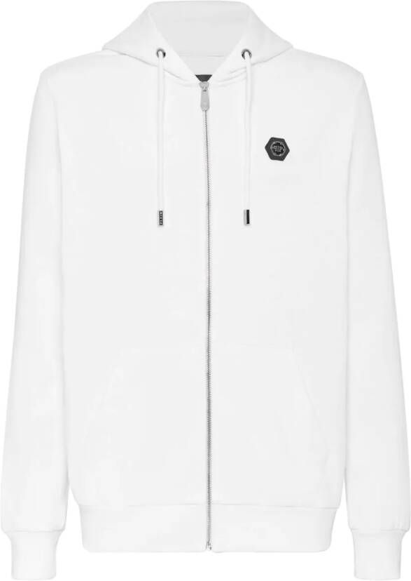 Philipp Plein Hoodie met rits Wit