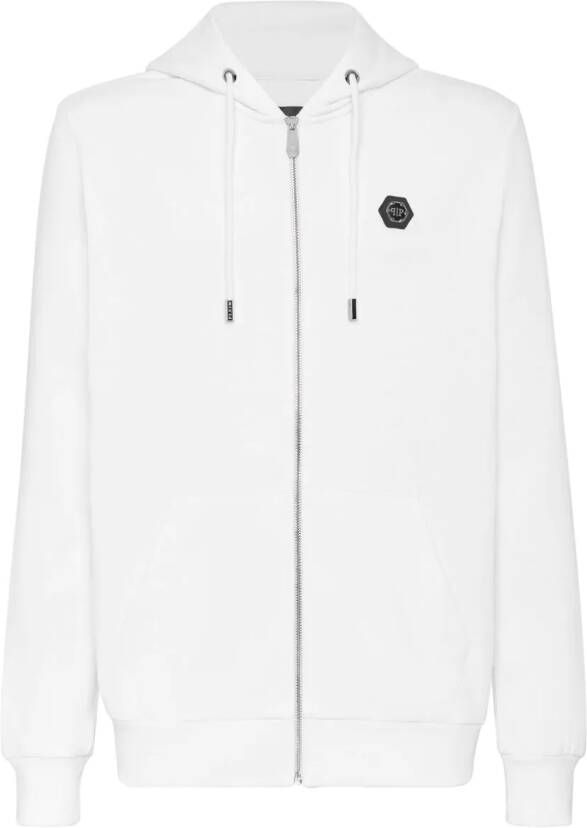 Philipp Plein Hoodie met rits Wit