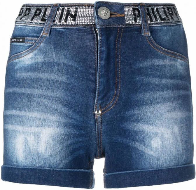 Philipp Plein Hot pants Blauw