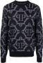 Philipp Plein Intarsia sweater Blauw - Thumbnail 1