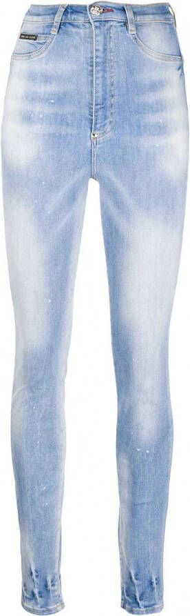 Philipp Plein Jeans met borduurwerk Blauw