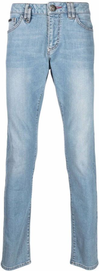 Philipp Plein Jeans met logo Blauw
