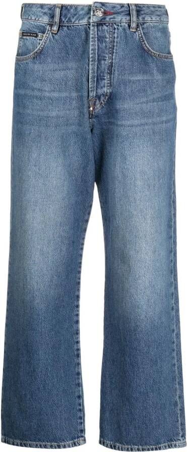 Philipp Plein Jeans met wijde pijpen Blauw