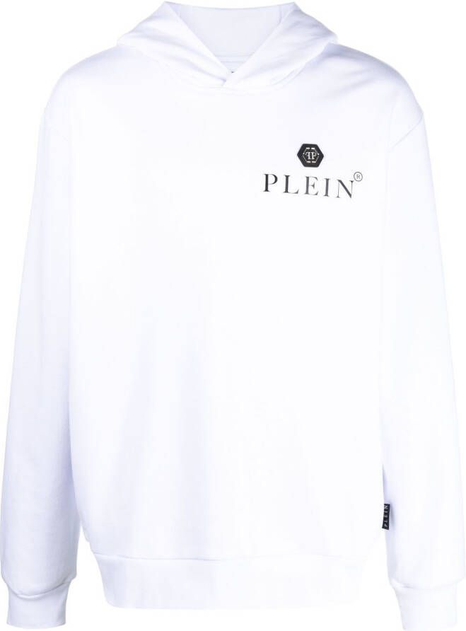 Philipp Plein Jersey hoodie Wit