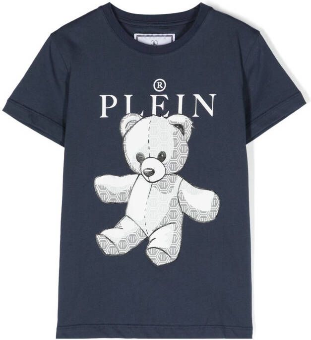 Philipp Plein Junior Katoenen T-shirt Blauw