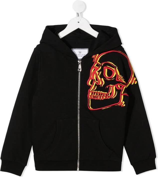 Philipp Plein Junior Hoodie met lange mouwen Zwart
