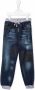 Philipp Plein Junior Jeans met trekkoordtaille Blauw - Thumbnail 1