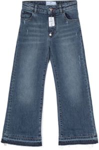 Philipp Plein Junior Jeans met wijde pijpen Blauw