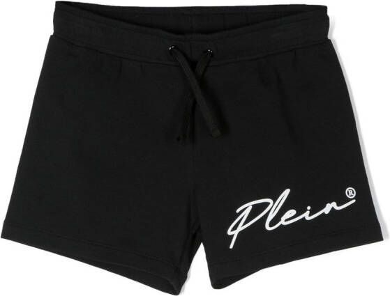 Philipp Plein Junior Shorts met logo Zwart