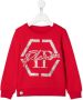 Philipp Plein Junior Sweater met ronde hals kinderen katoen Spandex Elastane Glas 4 jaar Rood - Thumbnail 1