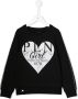 Philipp Plein Junior T-shirt met hartenprint Zwart - Thumbnail 1