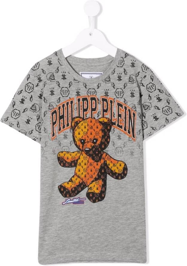 Philipp Plein Junior T-shirt met logo Grijs