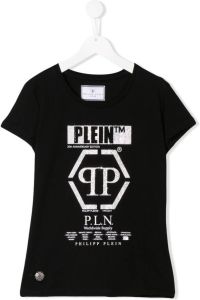 Philipp Plein Junior T-shirt met print Zwart
