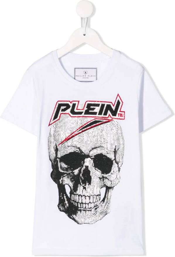 Philipp Plein Junior T-shirt met ronde hals Wit