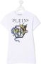 Philipp Plein Junior T-shirtjurk met draakprint Wit - Thumbnail 1