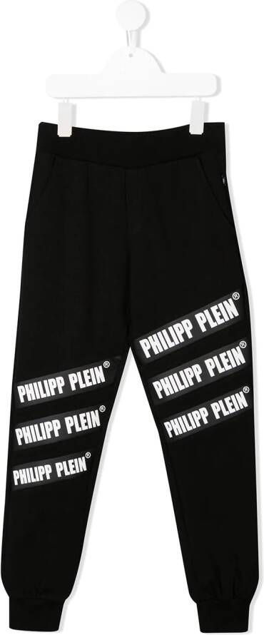 Philipp Plein Junior Trainingsbroek met logo Zwart