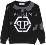 Philipp Plein Junior Trui met geborduurd logo Zwart - Thumbnail 1