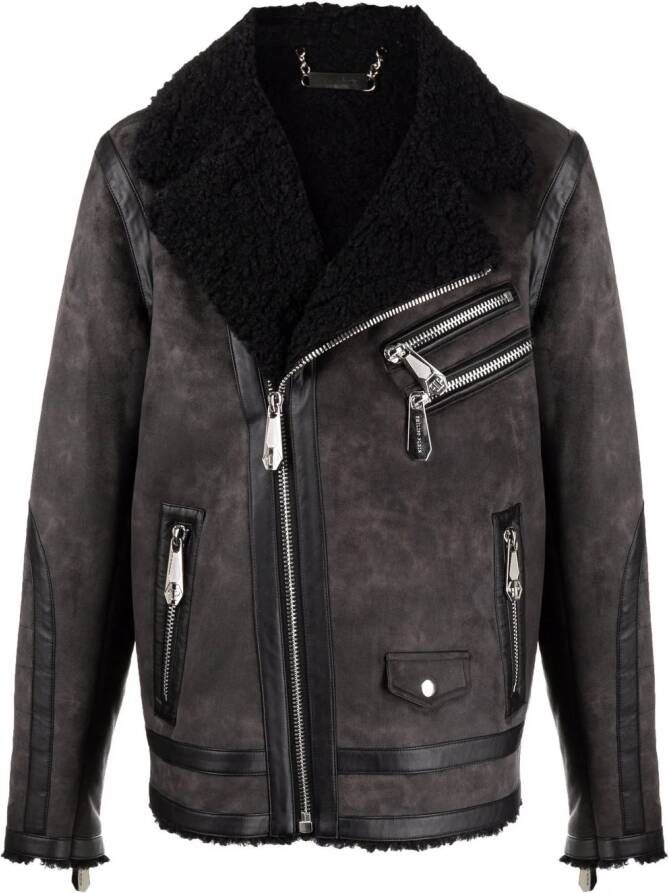 Philipp Plein Lammy bikerjack Zwart