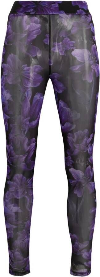Philipp Plein Legging met bloemenprint Zwart