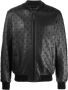 Philipp Plein Leren bomberjack Zwart - Thumbnail 1