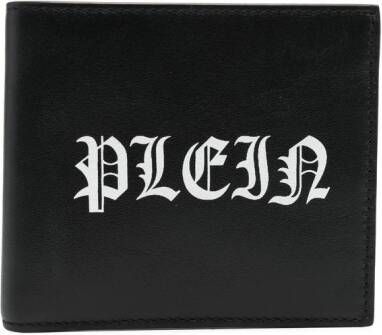 Philipp Plein Leren portemonnee Zwart
