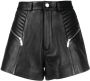 Philipp Plein Leren shorts Zwart - Thumbnail 1