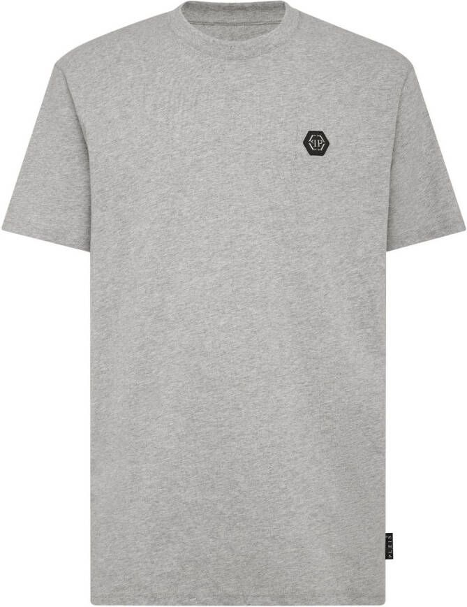 Philipp Plein T-shirt met logopatch Grijs
