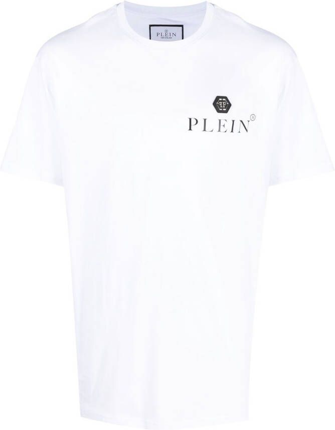 Philipp Plein T-shirt met logoplakkaat Wit